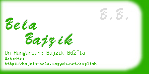 bela bajzik business card